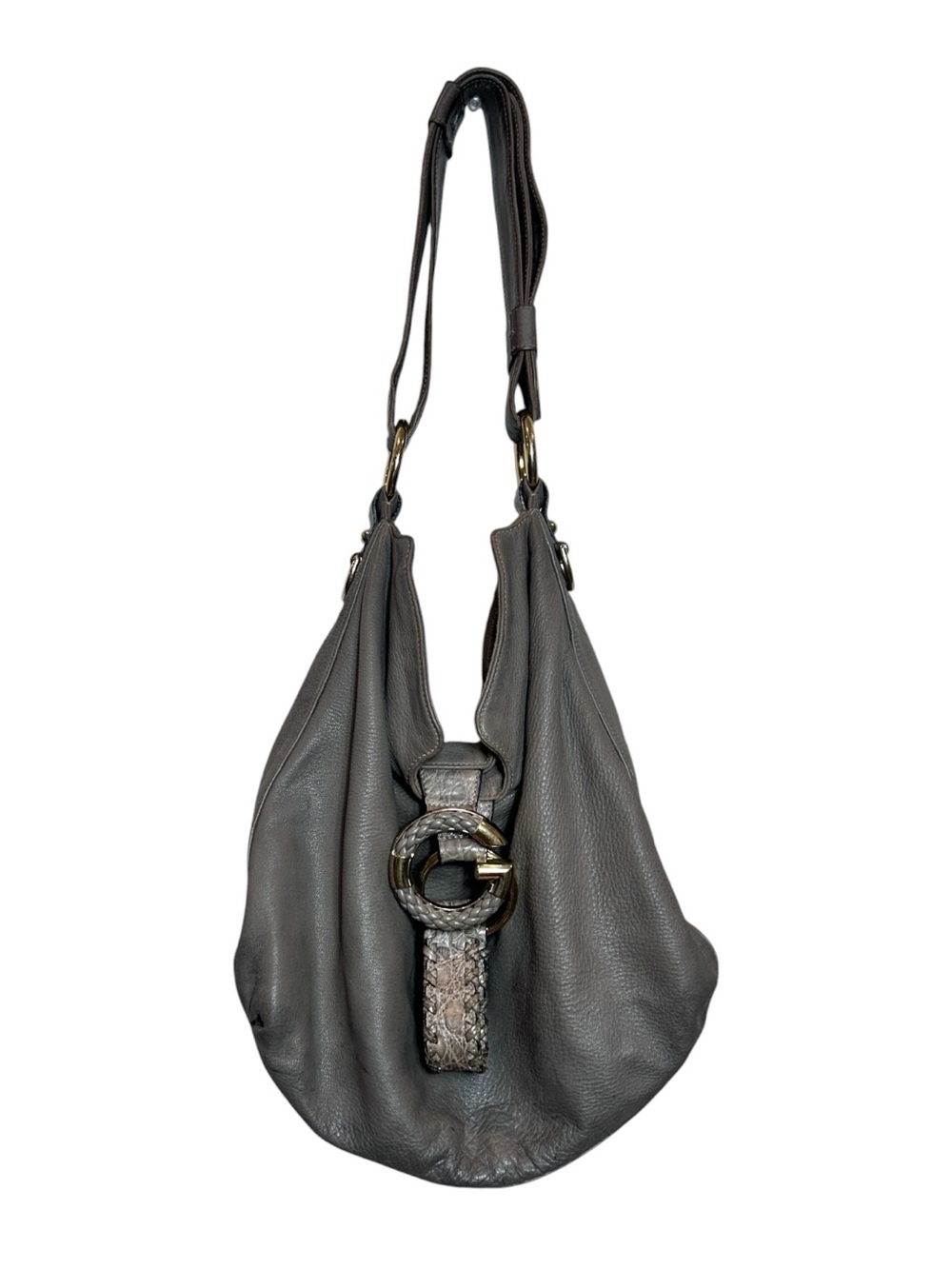 2000s Tom Ford Gucci G Wave Hobo Grey bag
